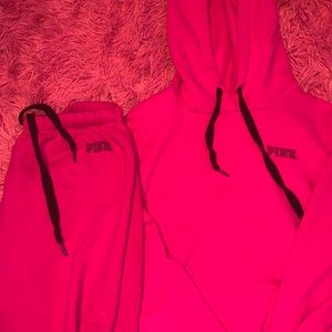 This is a Pink Victoria Secret Sweatsuit set!